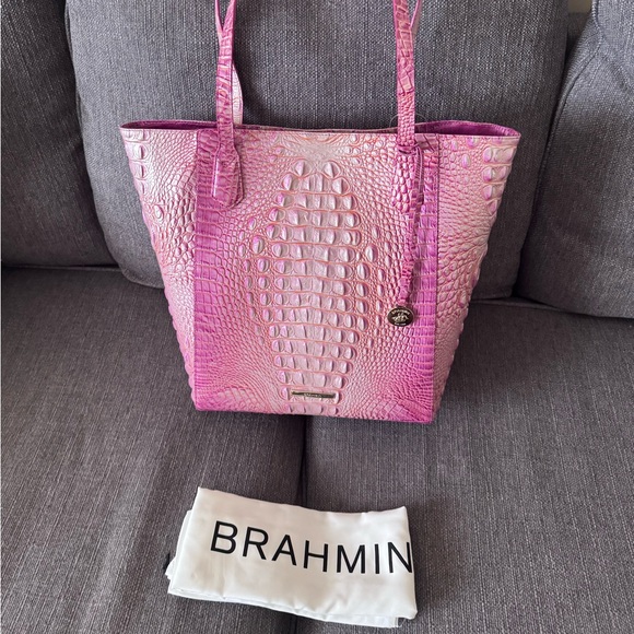 Brahmin Pink Textured Tote Bag - Picture 5 of 5